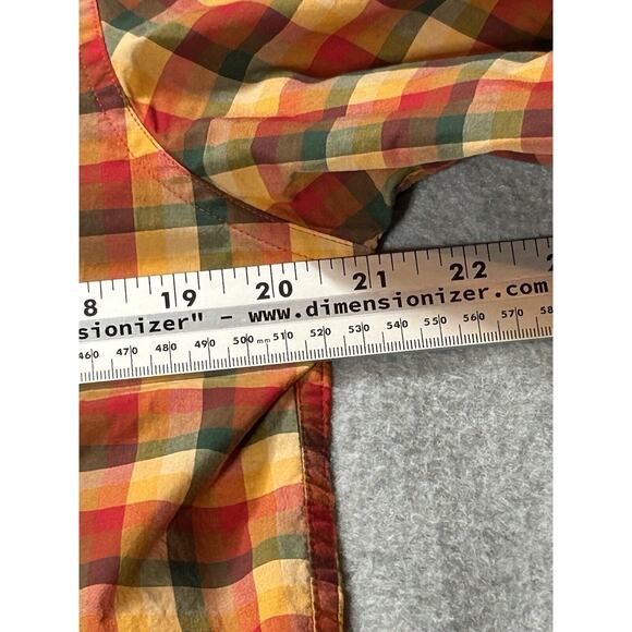 LL Bean Shirt Mens Medium Tall MT Plaid Long Sleeve Button Up Fall Colors - Picture 3 of 9